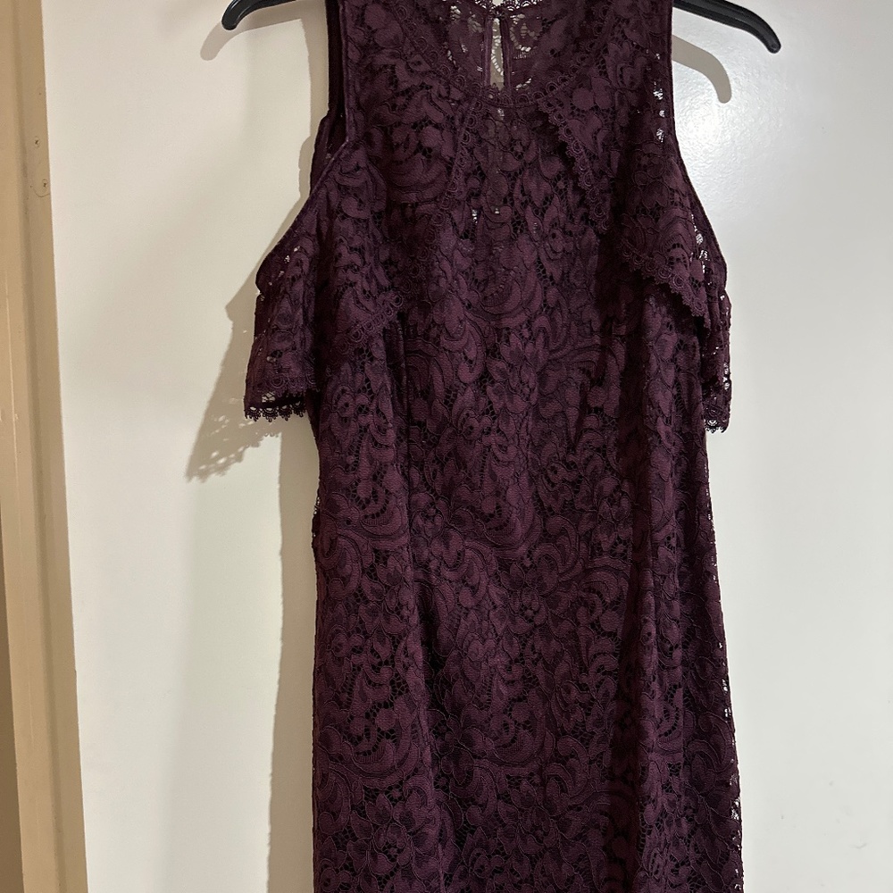Burgundy Lace Dress